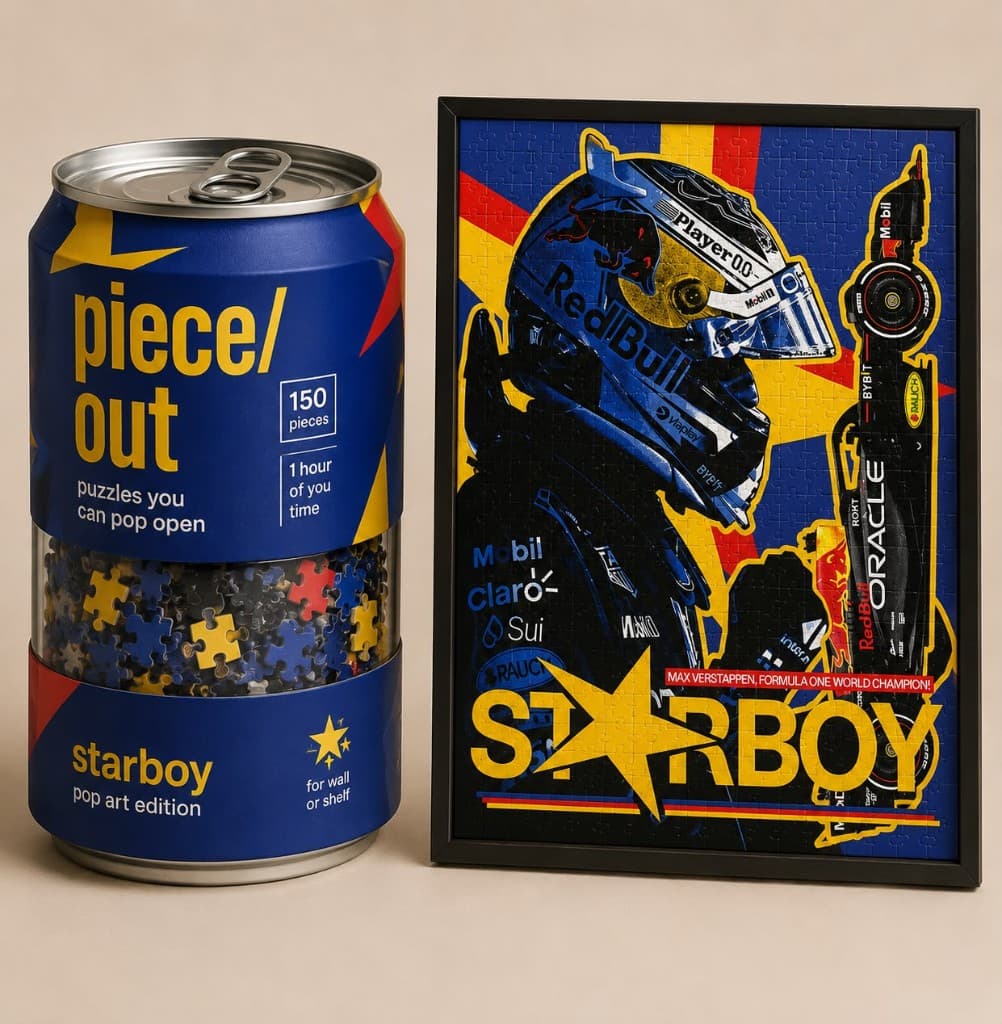 Starboy puzzle can and framed art